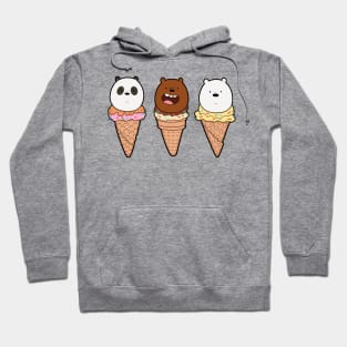 "We bare bears" in icecream Hoodie